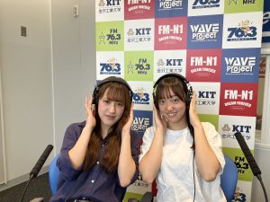 宮野桃夏さん、笹倉璃姫さん（金沢工業大学ソフトテニス部）「KIT Radio Station～Fun＆Fan 」